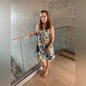 Roz & Ali White Floral Sundress